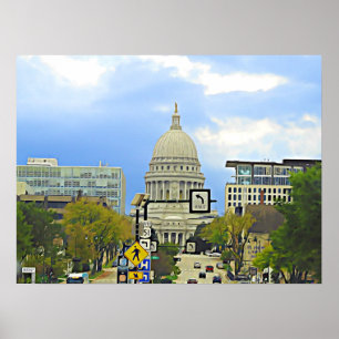 Affiche Madison Wisconsin, Art numérique, Wall Art