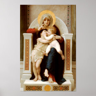Affiche Madone avec enfant et Jean-Baptiste