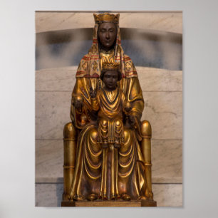 Affiche Madone de Montserrat Vierge noire Vierge Marie