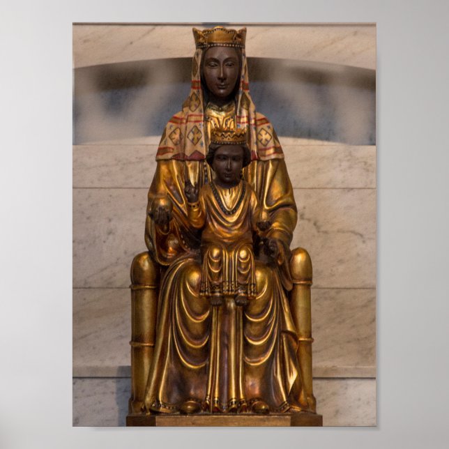 Affiche Madone de Montserrat Vierge noire Vierge Marie (Devant)
