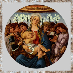 Affiche Madone et Enfant avec huit anges par Botticelli