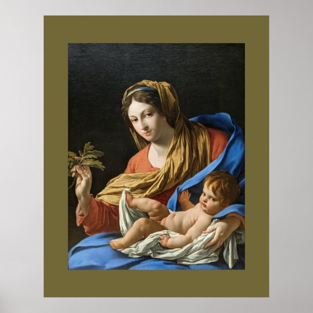 Affiche Madone et Enfant Vacances Noël  (Devant)