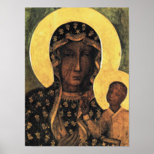 Affiche Madone noire Pologne Notre-Dame de Czestochowa Vie