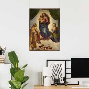 Affiche Madone Sixtine par Raphaël