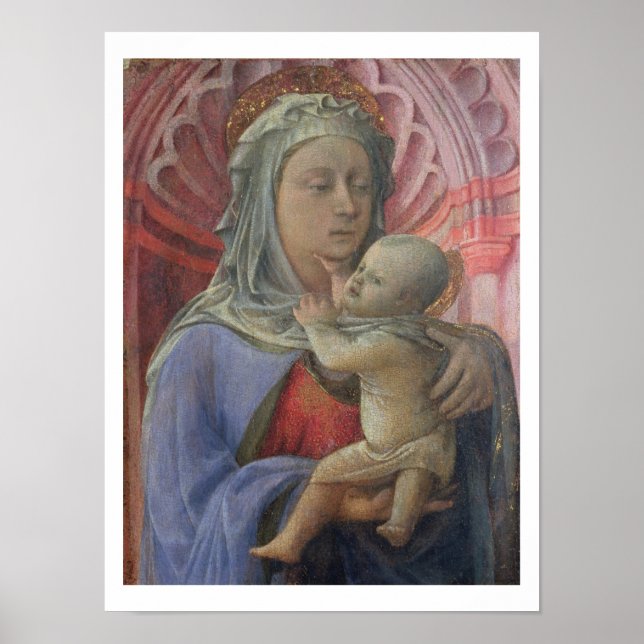 Affiche Madonna and Child, c.1430 (tempera on panel) (Devant)