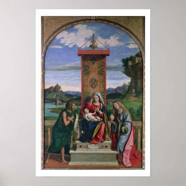 Affiche Madonna and Child with St. John the Baptist and Ma (Devant)