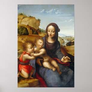 Affiche Madonna and Child with the Infant Saint John