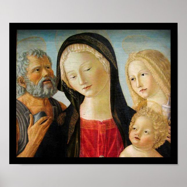 Affiche Madonna avec enfant, St Jérôme et Mary Magdalene (Devant)