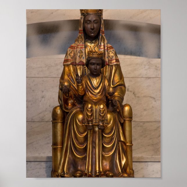 Affiche Madonna de Montserrat Noir Vierge Marie (Devant)