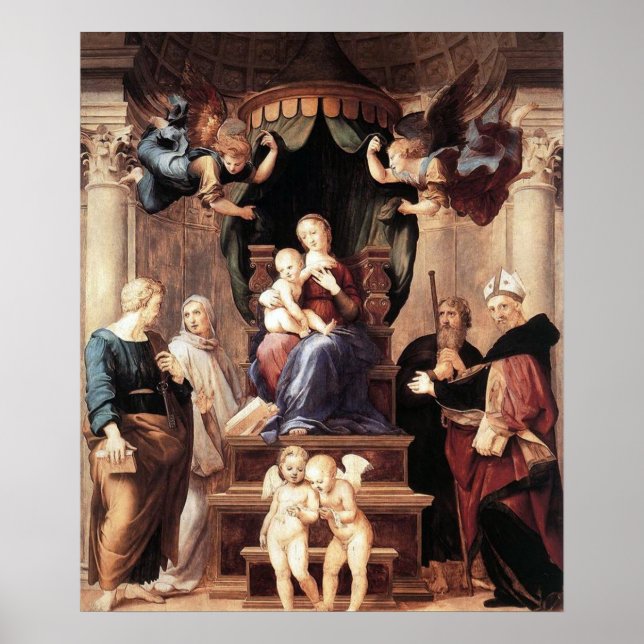 Affiche Madonna del Baldacchino - Raphael - c1506 (Devant)