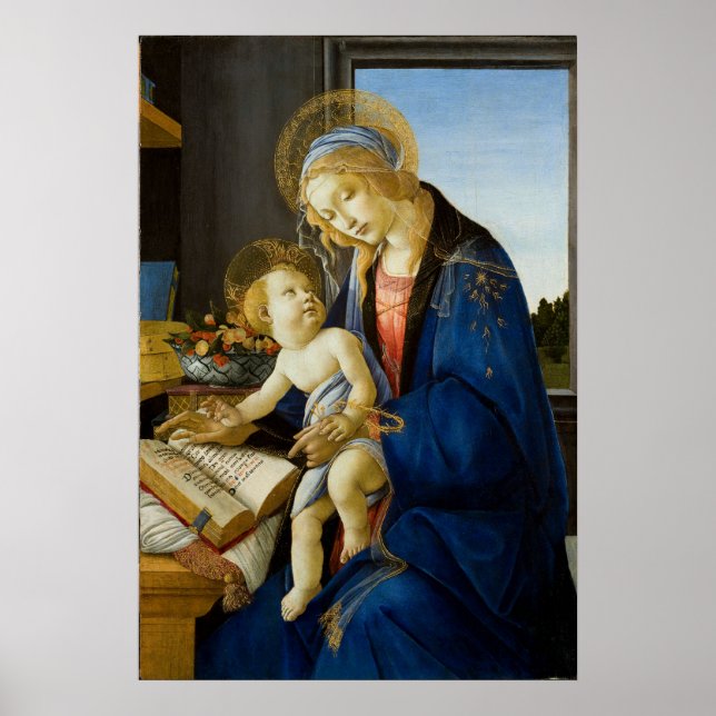 Affiche Madonna du livre de Botticelli (Devant)