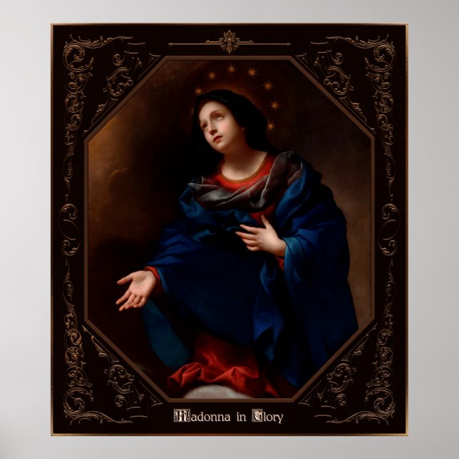 Affiche Madonna en gloire par Carlo Dolci (Devant)