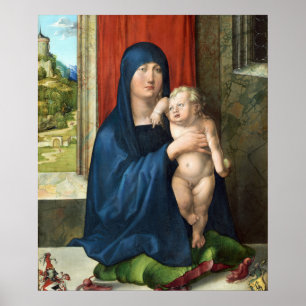 Affiche Madonna et Enfant - Albrecht Durer - c1496