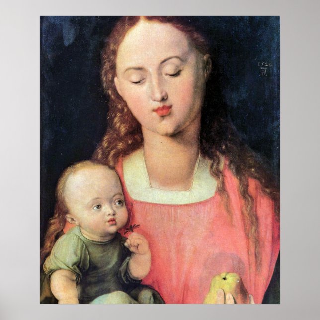 Affiche Madonna et Enfant - Albrecht Durer - c1526 (Devant)