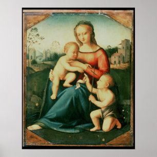 Affiche Madonna et Enfant avec Saint Jean le Baptiste