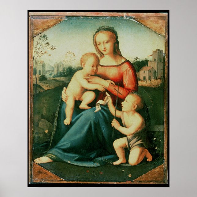 Affiche Madonna et Enfant avec Saint Jean le Baptiste (Devant)