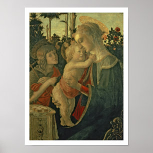 Affiche Madonna et Enfant avec Saint Jean le Baptiste (hui