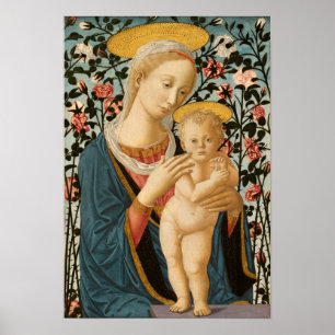 Affiche Madonna et Enfant Jésus Vierge Marie Art Vintage