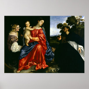 Affiche Madonna et l'enfant avec Sts Catherine et Dominic