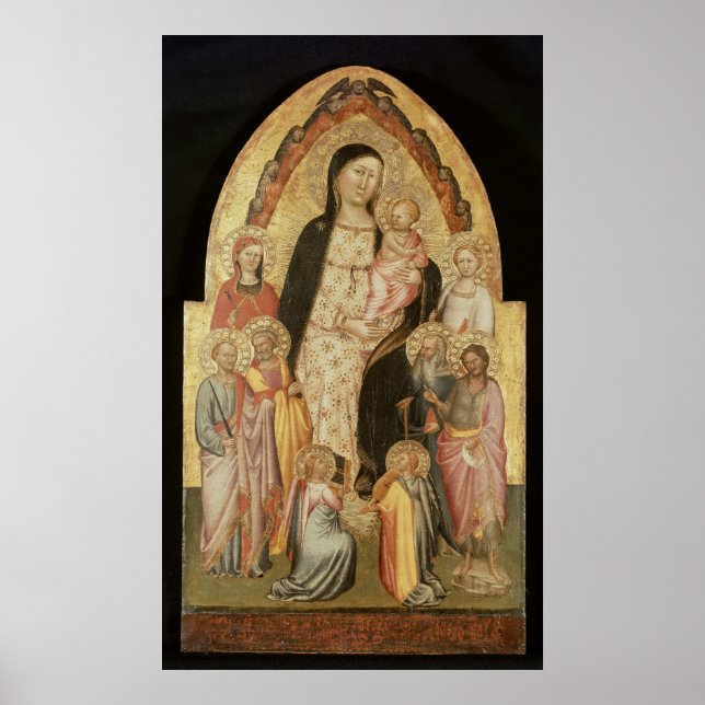 Affiche Madonna et l'enfant intronisé (Devant)