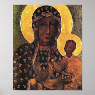 Affiche Madonna Noire Pologne Notre Dame De Czestochowa