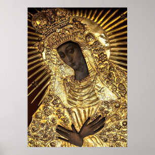 Affiche Madonna noire Pologne Notre Dame de grâce de la po