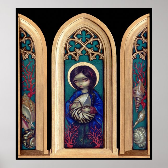 Affiche Madonna of the Shells ART PRINT - triptyque gothiq (Devant)