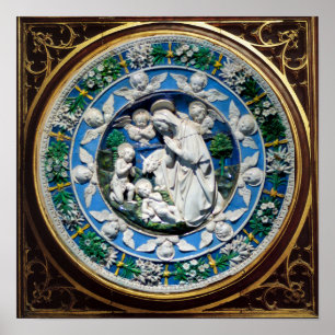 AFFICHE MADONNA WITH CHILD AND ANGELS