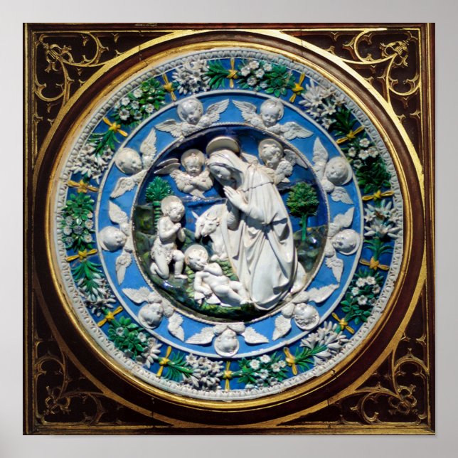 AFFICHE MADONNA WITH CHILD AND ANGELS (Devant)