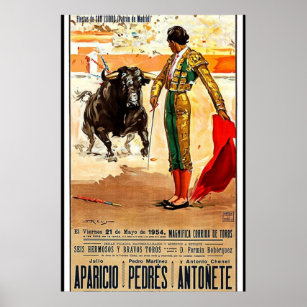 Affiche Madrid Arena corrida voyage millésime