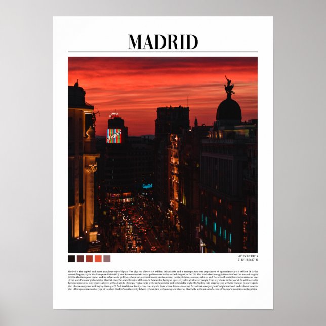 Affiche Madrid - Espagne (Devant)