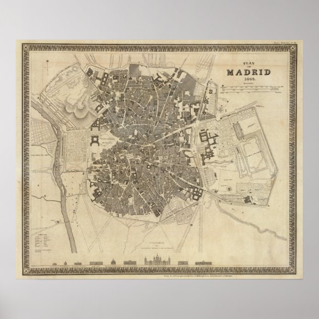 Affiche Madrid, Espagne (Devant)