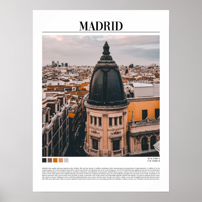 Affiche Madrid - Espagne (Devant)