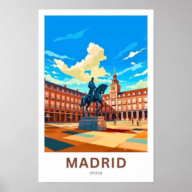 Affiche Madrid Espagne - Imprimer (Devant)