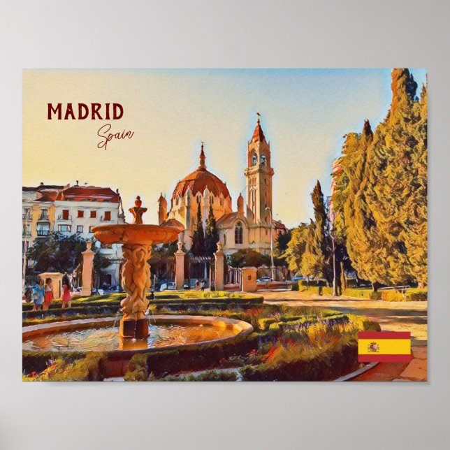 Affiche Madrid Espagne Tourisme souvenir (Devant)