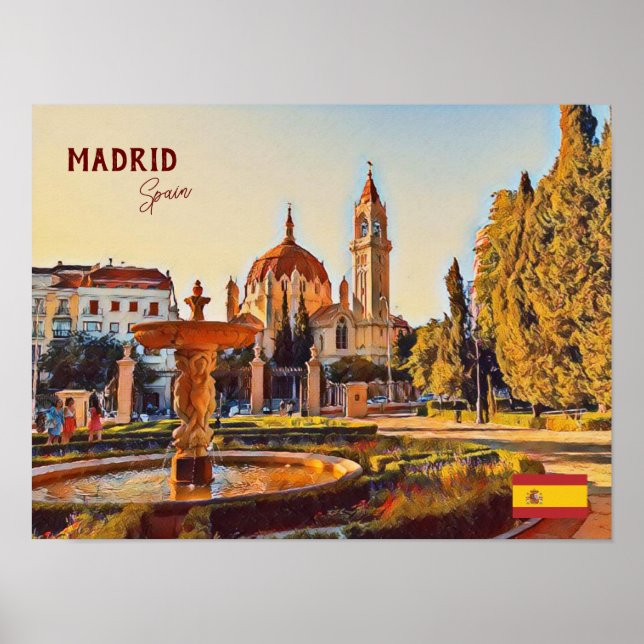 Affiche Madrid Espagne Tourisme souvenir (Devant)