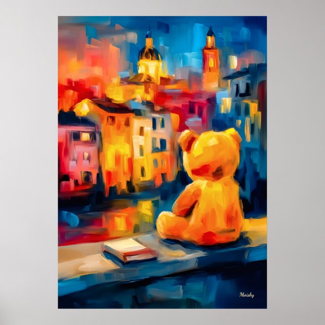 Affiche Madrid Teddy Sunset Plaza Skyline Print (Devant)