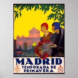 Affiche Madrid Temporada de Primavera - Vintage Travel Art