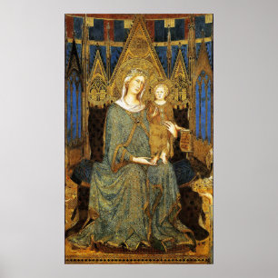 Affiche MAESTA, VIERGE AVEC ENFANT par Simone Martini