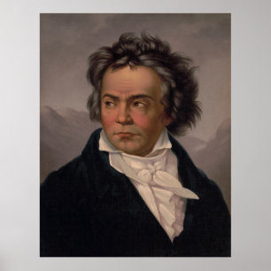 Affiche Maestro Ludwig Beethoven Compositeur de musique sy