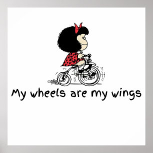 Affiche Mafalda by bike