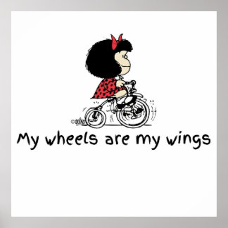 Affiche Mafalda by bike