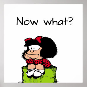 Affiche Mafalda thinking