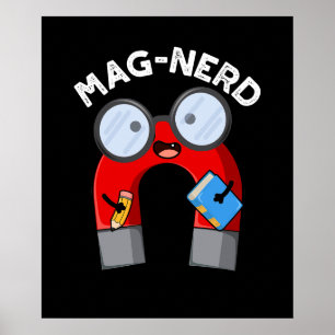 Affiche Mag nerd Funny Nerd Magnet Pun Dark BG