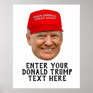 AFFICHE MAGA DONALD TRUMP PERSONNALISÉ