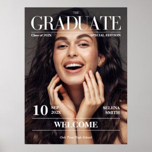 Affiche Magazine Journal Graduation Party Photo