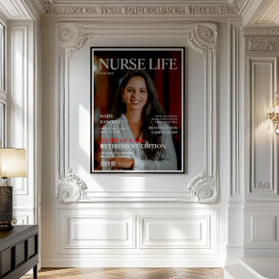 Affiche Magazine Photo Personnalisé Cadeau de Retraite Inf