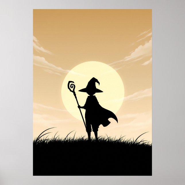 Affiche Mage Anime Minimaliste (Devant)