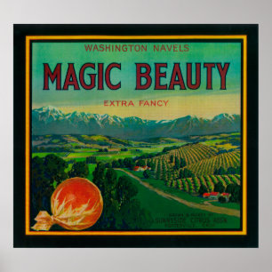 Affiche Magic Beauty Orange LabelPorterville, CA