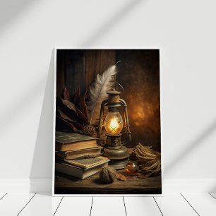 Affiche Magic Study Wall Art - Vintage Candlelit Magie